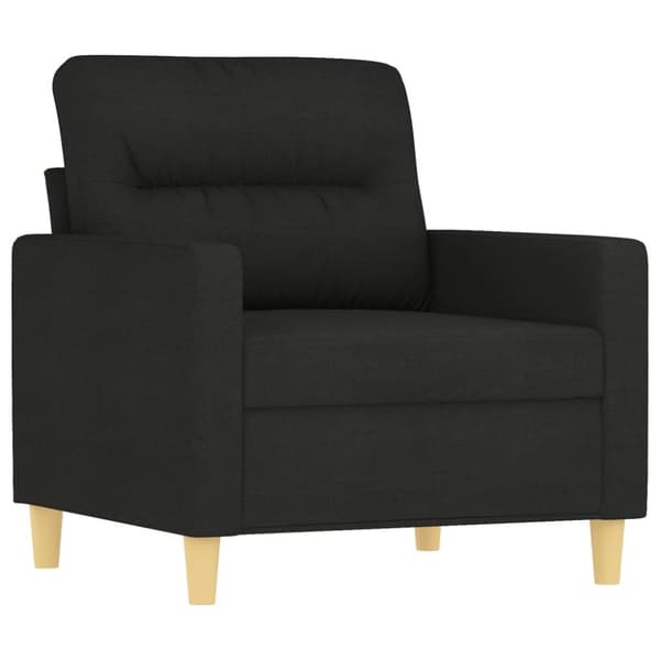 vidaXL sofasæt 4 dele med hynder stof sort