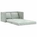 Miniatyrbillede 3 af 11: vidaXL 2-i-1 sovesofa 122x204x55 cm velour lysegrå