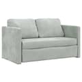 Miniatyrbillede 5 af 11: vidaXL 2-i-1 sovesofa 122x204x55 cm velour lysegrå