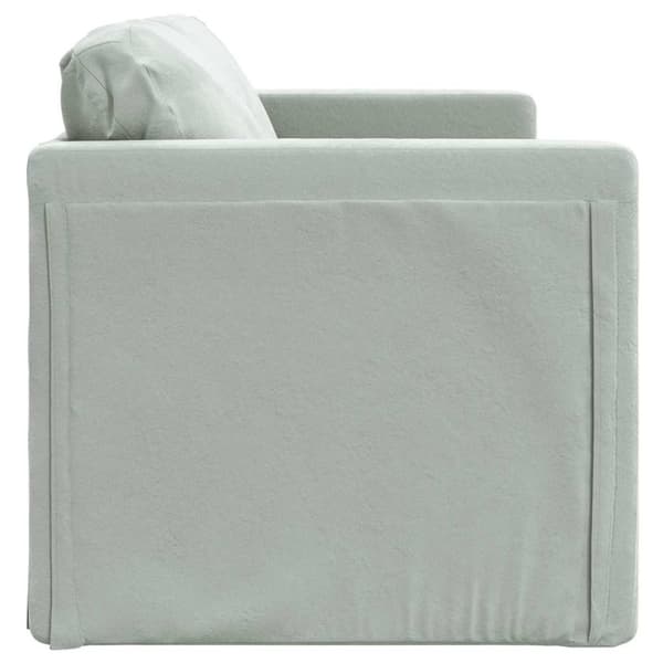 vidaXL 2-i-1 sovesofa 122x204x55 cm velour lysegrå