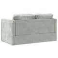 Miniatyrbillede 8 af 11: vidaXL 2-i-1 sovesofa 122x204x55 cm velour lysegrå