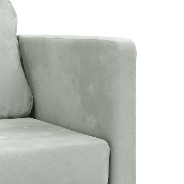 vidaXL 2-i-1 sovesofa 122x204x55 cm velour lysegrå