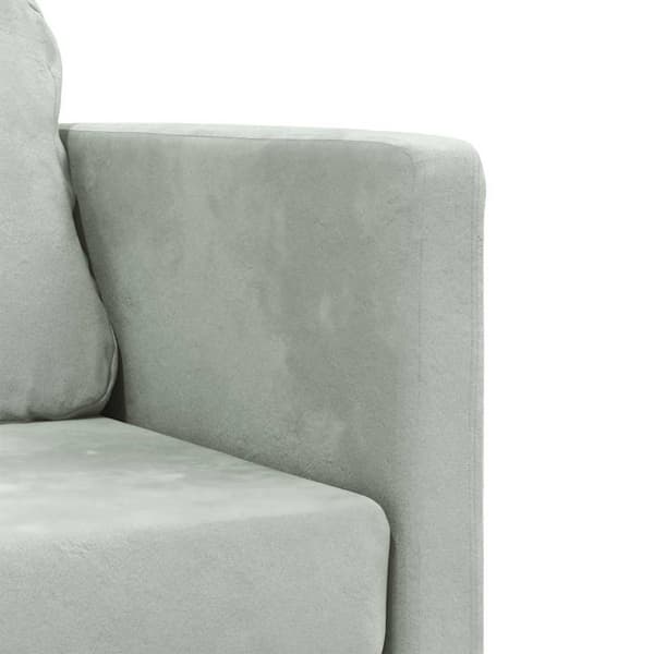 vidaXL 2-i-1 sovesofa 122x204x55 cm velour lysegrå