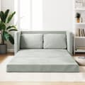 Miniatyrbillede 2 af 11: vidaXL 2-i-1 sovesofa 122x204x55 cm velour lysegrå