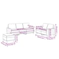 Miniatyrbillede 9 af 9: vidaXL sofasæt 3 dele med hynder kunstlæder grå
