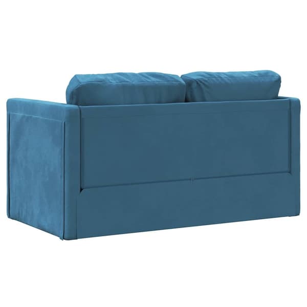 vidaXL 2-i-1 sovesofa 122x204x55 cm velour blå