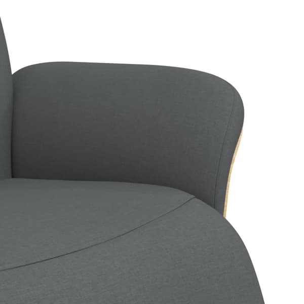 vidaXL Reclinerfåtölj med fotstöd mörkgrå tyg