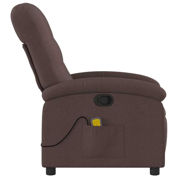 vidaXL massagestol stof mørkebrun