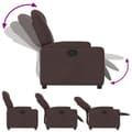 Miniatyrbild 6 av 11: vidaXL Reclinerfåtölj mörkbrun tyg