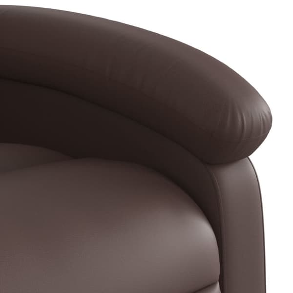 vidaXL Massagefåtölj brun konstläder