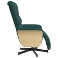 Miniatyrbild 3 av 9: vidaXL Reclinerfåtölj med fotstöd mörkgrön tyg