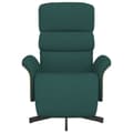 Miniatyrbild 2 av 9: vidaXL Reclinerfåtölj med fotstöd mörkgrön tyg