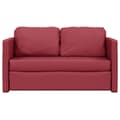 Miniatyrbillede 5 af 11: vidaXL 2-i-1 sovesofa 112x174x55 cm kunstlæder vinrød