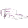 Miniatyrbillede 11 af 11: vidaXL 2-i-1 sovesofa 112x174x55 cm kunstlæder vinrød