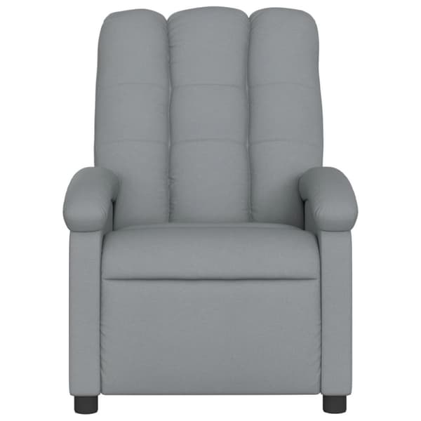 vidaXL Reclinerfåtölj ljusgrå tyg