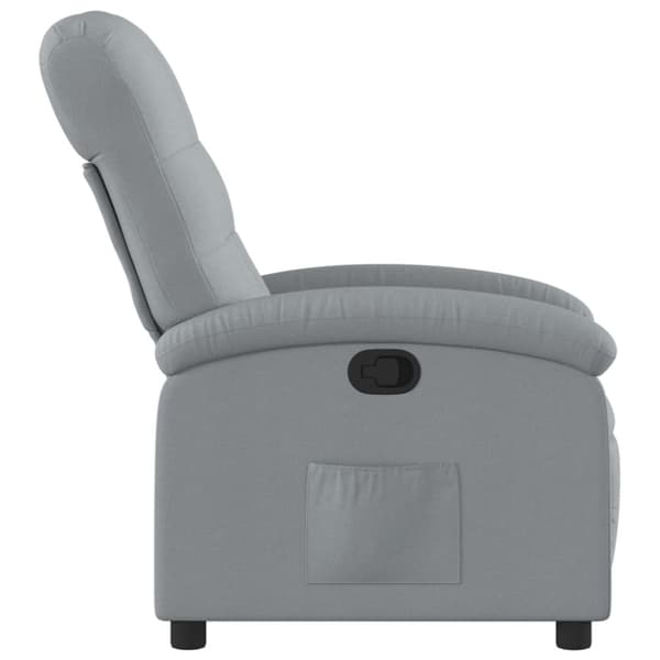 vidaXL Reclinerfåtölj ljusgrå tyg