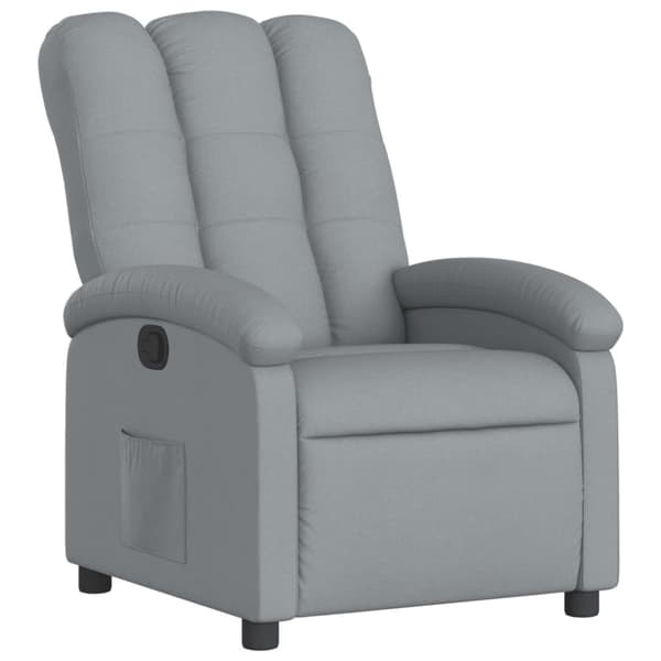 vidaXL Reclinerfåtölj ljusgrå tyg