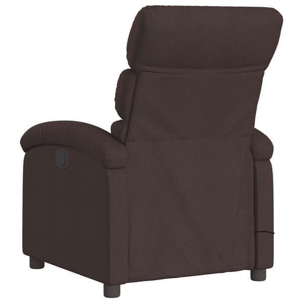 vidaXL massagestol stof mørkebrun