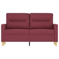 Miniatyrbillede 3 af 8: vidaXL 2-personers sofa 120 cm stof vinrød