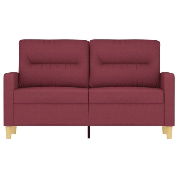 vidaXL 2-personers sofa 120 cm stof vinrød