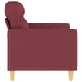 Miniatyrbillede 4 af 8: vidaXL 2-personers sofa 120 cm stof vinrød