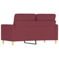 Miniatyrbillede 5 af 8: vidaXL 2-personers sofa 120 cm stof vinrød