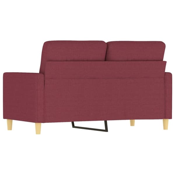 vidaXL 2-personers sofa 120 cm stof vinrød