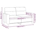 Miniatyrbillede 8 af 8: vidaXL 2-personers sofa 120 cm stof vinrød