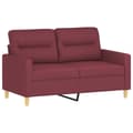 Miniatyrbillede 2 af 8: vidaXL 2-personers sofa 120 cm stof vinrød