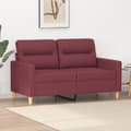 Miniatyrbillede 1 af 8: vidaXL 2-personers sofa 120 cm stof vinrød