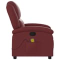 Miniatyrbild 4 av 11: vidaXL Massagefåtölj vinröd konstläder