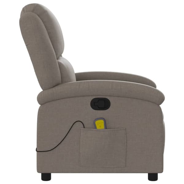 vidaXL massagestol stof gråbrun