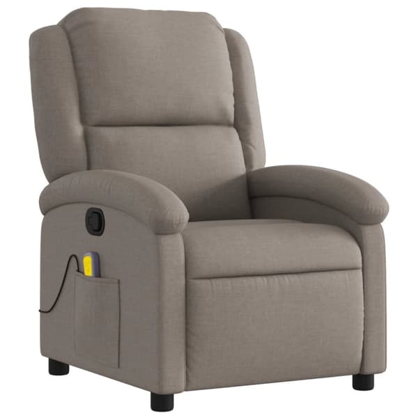 vidaXL massagestol stof gråbrun