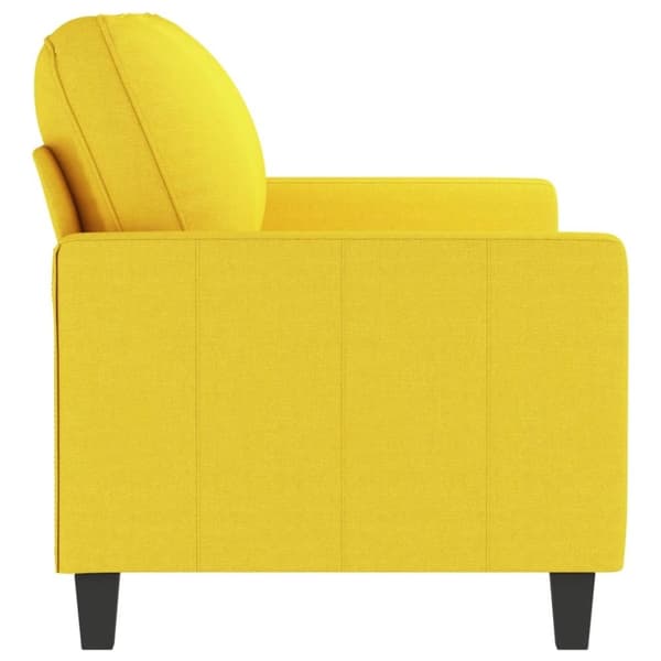 vidaXL 2-sitssoffa ljusggul 140 cm tyg