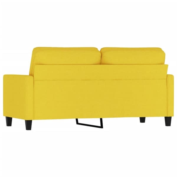 vidaXL 2-sitssoffa ljusggul 140 cm tyg