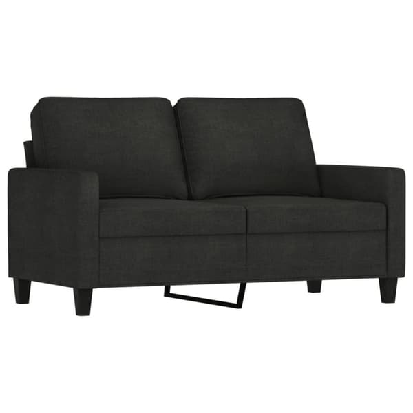 vidaXL sofasæt 3 dele med hynder stof sort