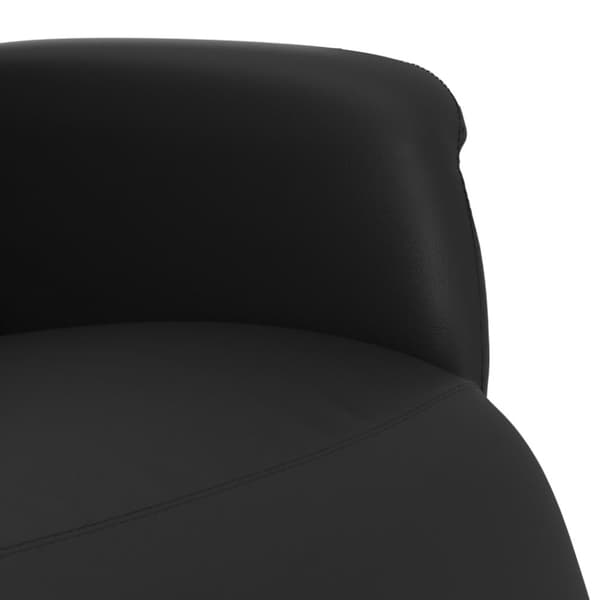 vidaXL Reclinerfåtölj med fotstöd svart konstläder