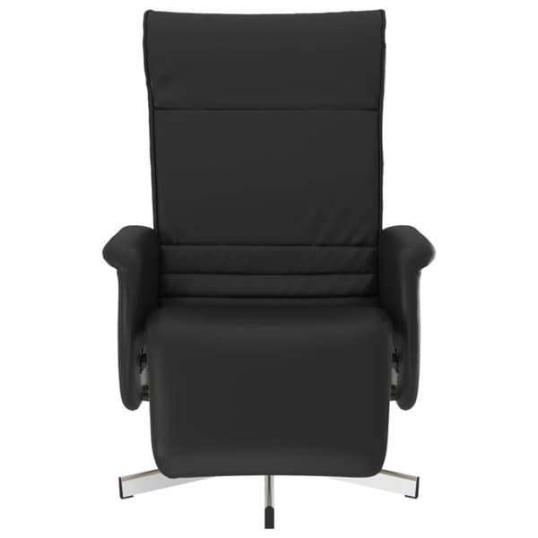 vidaXL Reclinerfåtölj med fotstöd svart konstläder