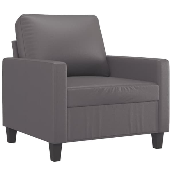 vidaXL sofasæt 4 dele med hynder kunstlæder grå