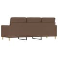 Miniatyrbillede 4 af 8: vidaXL 3-personers sofa 180 cm stof brun