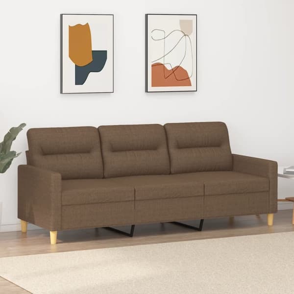 vidaXL 3-personers sofa 180 cm stof brun