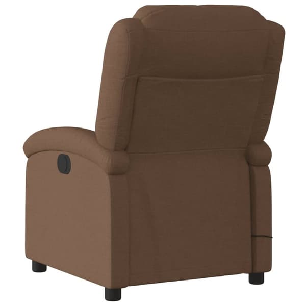 vidaXL Massagefåtölj brun tyg