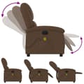 Miniatyrbild 7 av 11: vidaXL Massagefåtölj brun tyg