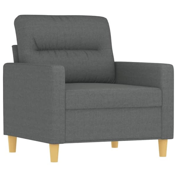 vidaXL sofasæt 3 dele med hynder stof mørkegrå