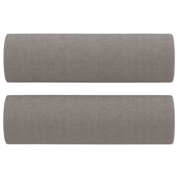 vidaXL 2-personers sofa med pyntepuder 120 cm stof gråbrun