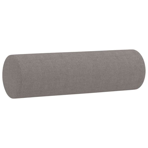 vidaXL 2-personers sofa med pyntepuder 120 cm stof gråbrun