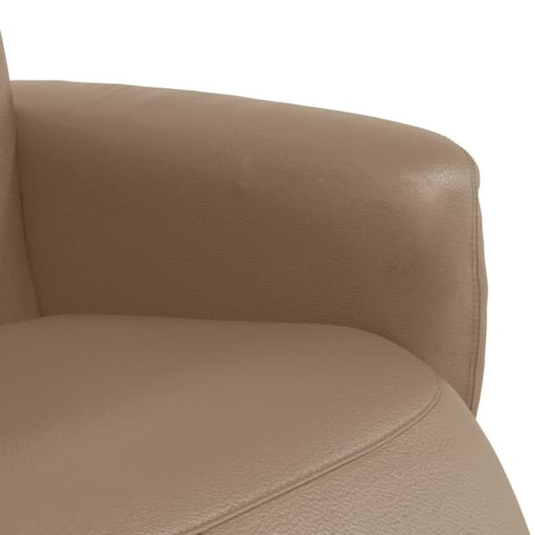 vidaXL Reclinerfåtölj med fotstöd cappuccino konstläder