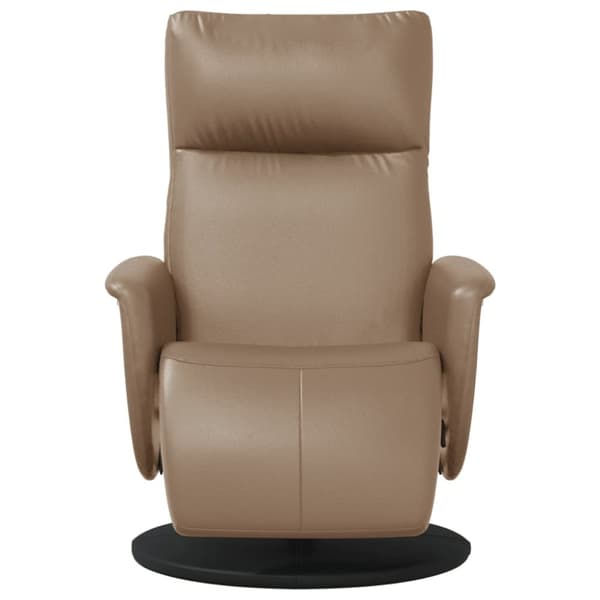 vidaXL Reclinerfåtölj med fotstöd cappuccino konstläder