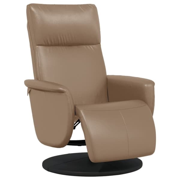 vidaXL Reclinerfåtölj med fotstöd cappuccino konstläder