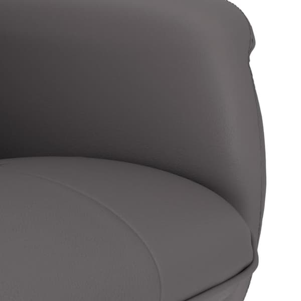 vidaXL Reclinerfåtölj med fotpall grå konstläder